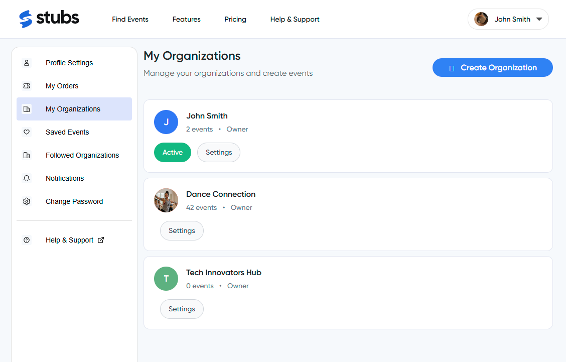 Multi-Organization Dashboard
